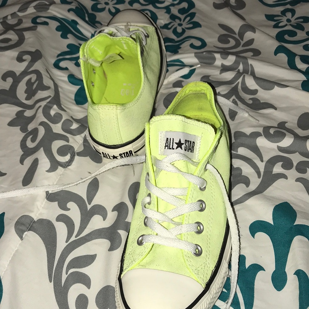 Bright green Converse